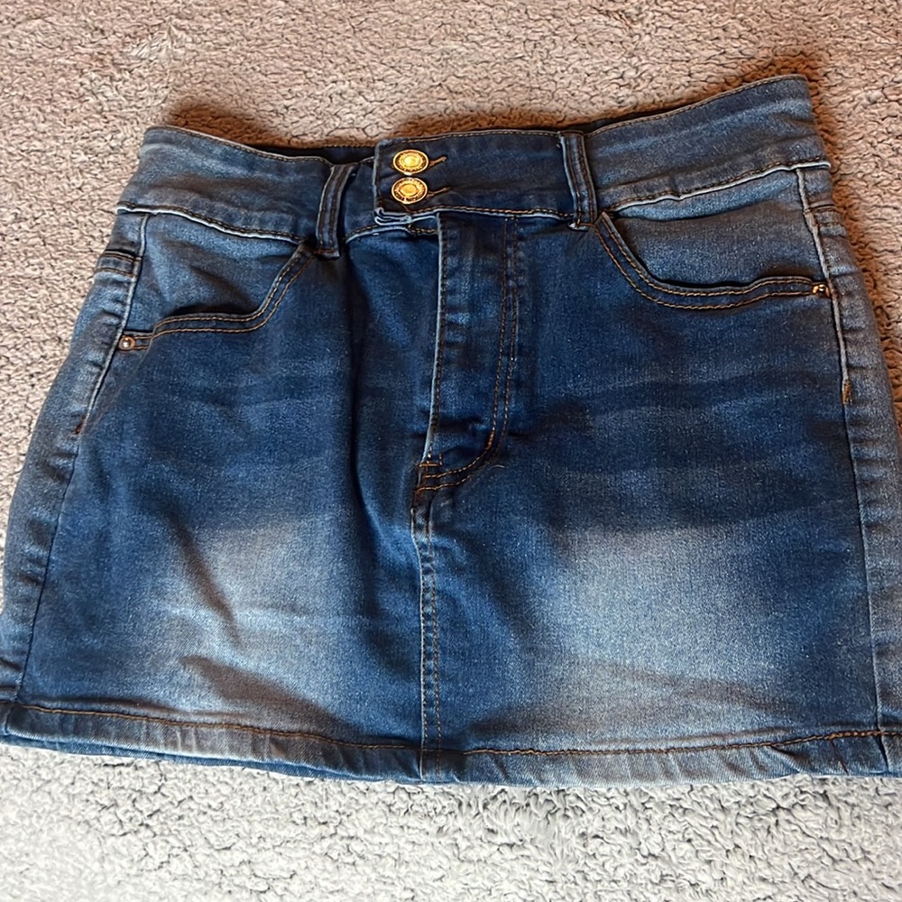 NWOT Denim Mini Skirt